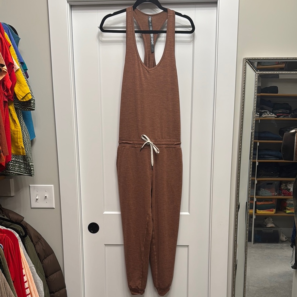Brown Sleeveless Jumpsuit